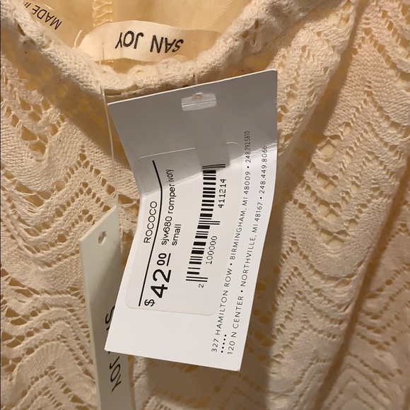 Rococo Ivory Romper NWT - Picture 7 of 7